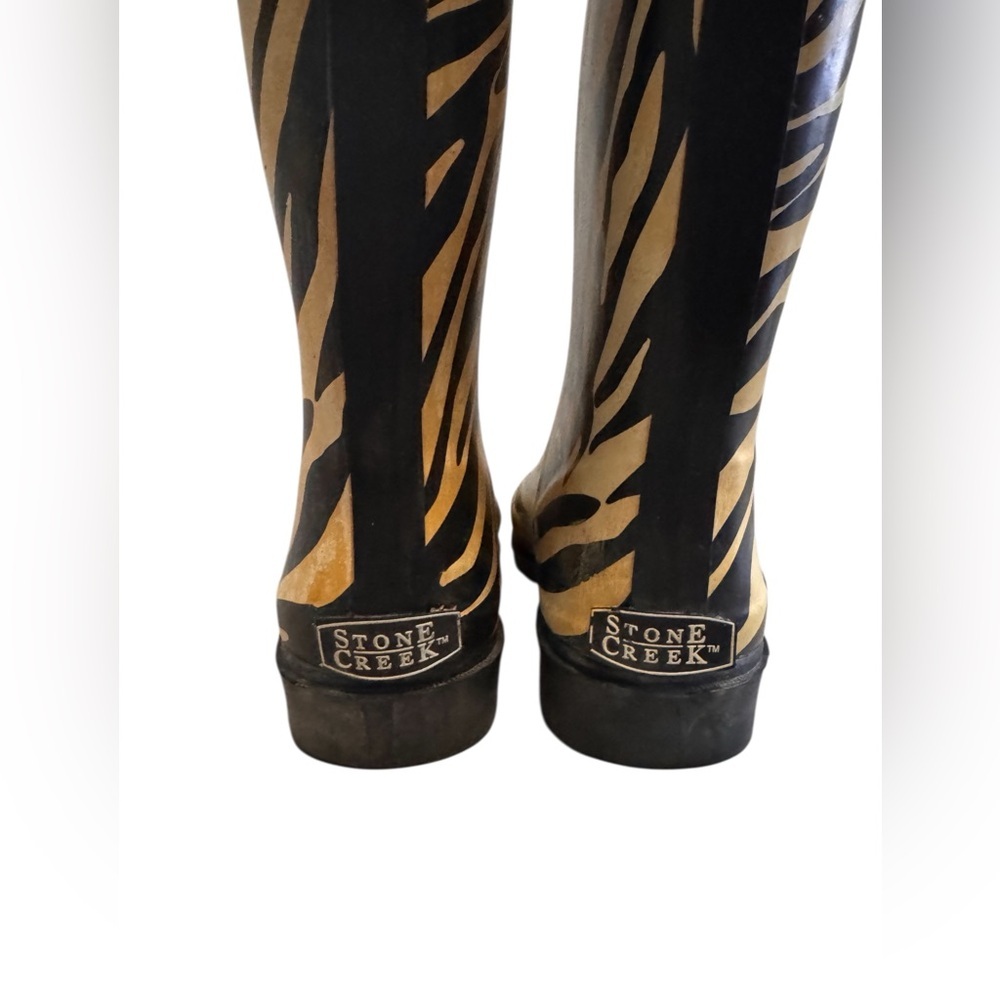 Stone Creek Zebra Print Rain Boots - Picture 5 of 7